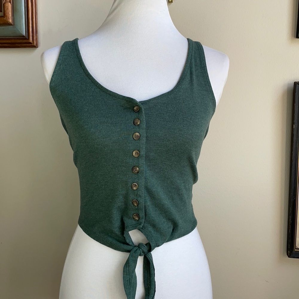American Eagle Tie Up Crop Top - Picture 2 of 11